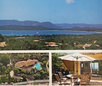 villa  4 étoiles, piscine privée avec vue mer et montagne, calme et confort