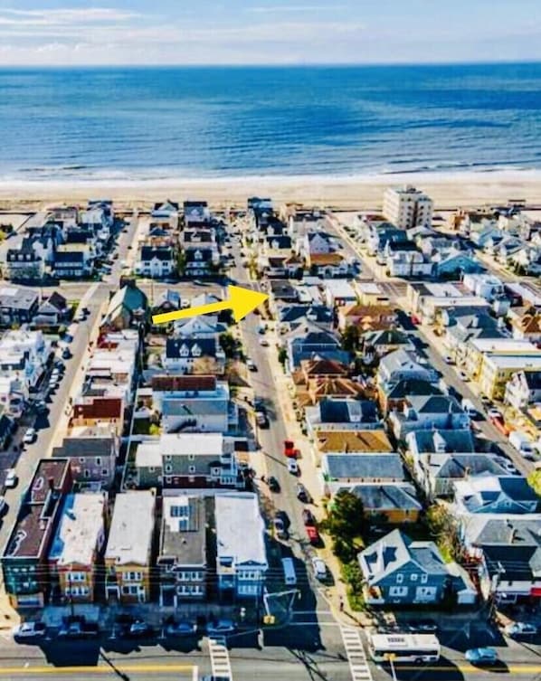8th house from beach and boardwalk (across from beach block)