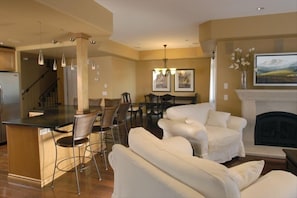 The indoor dining room will be very memorable and can seat 10