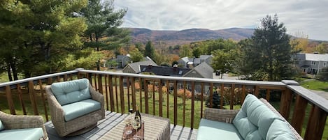 Incredible mountain views from deck