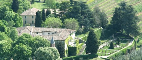 The main villa and guesthouse