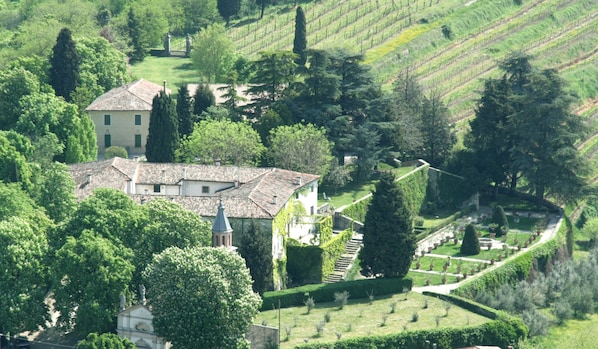 The main villa and guesthouse