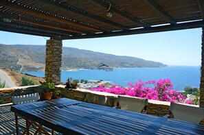 Large shaded outdoor veranda