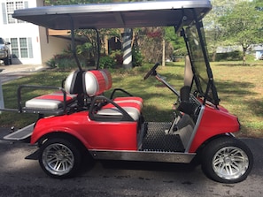 Golf cart included with your rental!