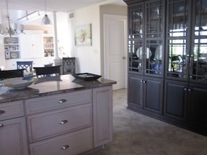 Kitchen counter and built in cabinet