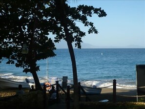 View from the Porch in Living Room overlooking Sousa Bay and Pool and Hot Tub