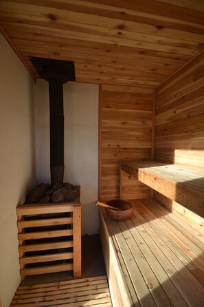 Wood fired sauna