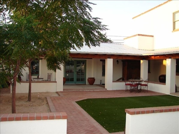 Courtyard and patio.