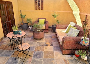 private courtyard patio
