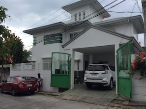 Front and gated garage.