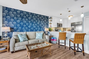 Living room and Kitchen Counter