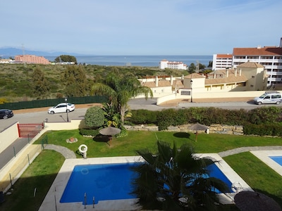 Stunning two bedroom apartment 500 metres from the beach with sea views