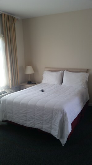 Comfy beds in all rooms. This is our handicaple room