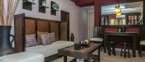 Modern Asian interiors, solid wood furnitures
