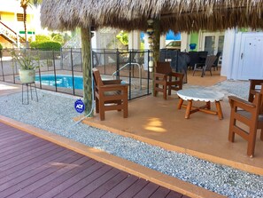 Pool , Chikee Hut , outdoor pool Shower downstairs table and chairs