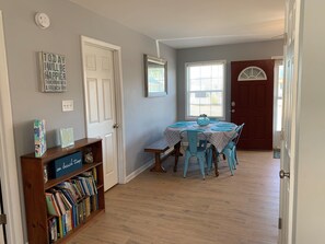 Dining room and books