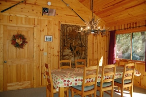 Dining area with seating for 8