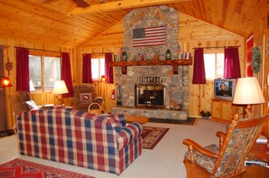Living room (couch pulls out into a double bed)