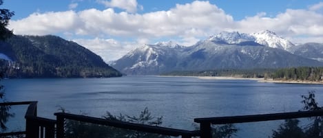 stunning view from the living room on the main floor