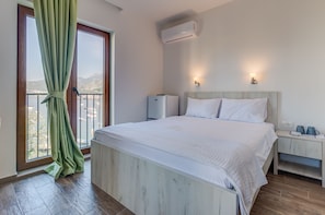 Comfortable double bed for two people.