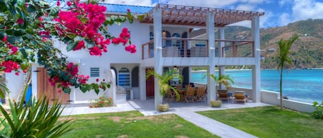 Brewers Bay Beach House steps from the ocean.