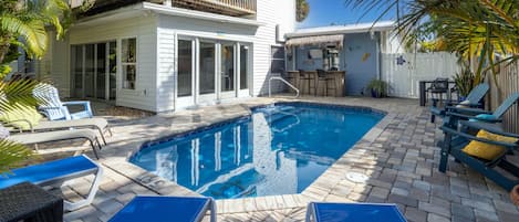 Outdoor pool area