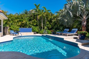Heated pool and lounges