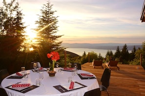 Spacious outside dining area and BBQ facility