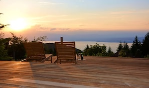 Relax on one of three terraces, with panoramic views and sunsets