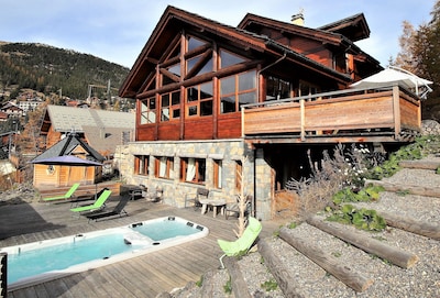 CHALET SKI AND GOLF 18 HOLES AT THE FOOT POOL, JACUZZI SAUNA HAMMAM AND CINE ROOM