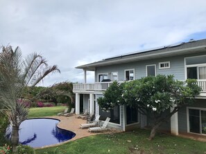 Exterior View of Home, Pool, Lush Landscape, Screen Porch, Lanai, BBQ