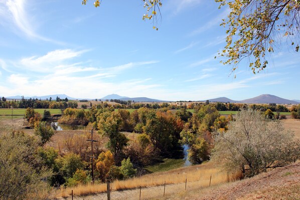 View from the backyard and deck overlooking the Pit River