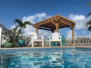 Pool and dining area