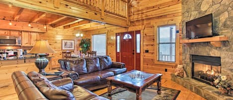 Gatlinburg Vacation Rental | 2BR | 2BA | 1,500 Sq Ft | Stairs Required to Access