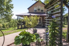 The Lodge and One of the Flower Beds