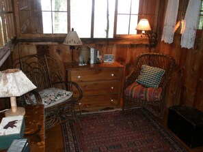Sitting area in guest bedroom