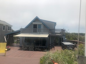  view of house and decks (beachside of house)