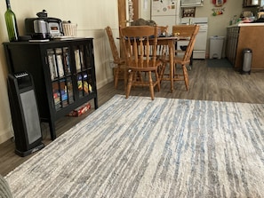 New flooring thruout cottage
Looking into kitchen and dining area