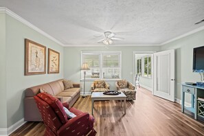 Enjoy a movie night as you relax into the comfort of the sofa sectional.
