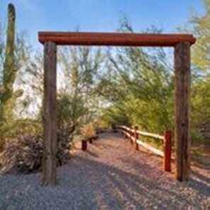 Private driveway, entry & garden path to the Casita!