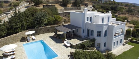 Bird's eye view of the villa