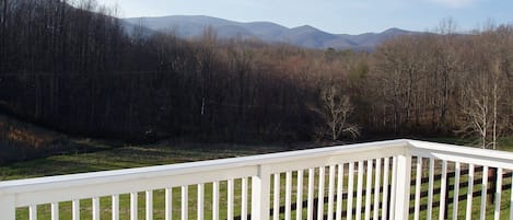 Mountain view from private deck of Carriage House Studio