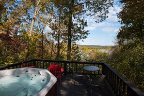 Take in the awesome vistas while sipping wine in the hot tub