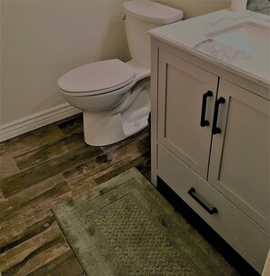 Newly remodeled half bath