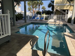 Private pool with some shade