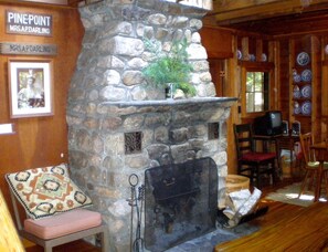 Fireplace in the living room