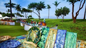 Outdoor banquet area