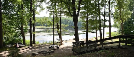 View of the lake from the front of the house