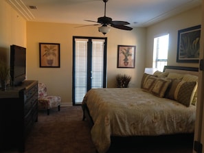 Master Bedroom with King Bed and En Suite Master Bath