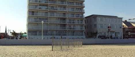 View of condo from the beach !